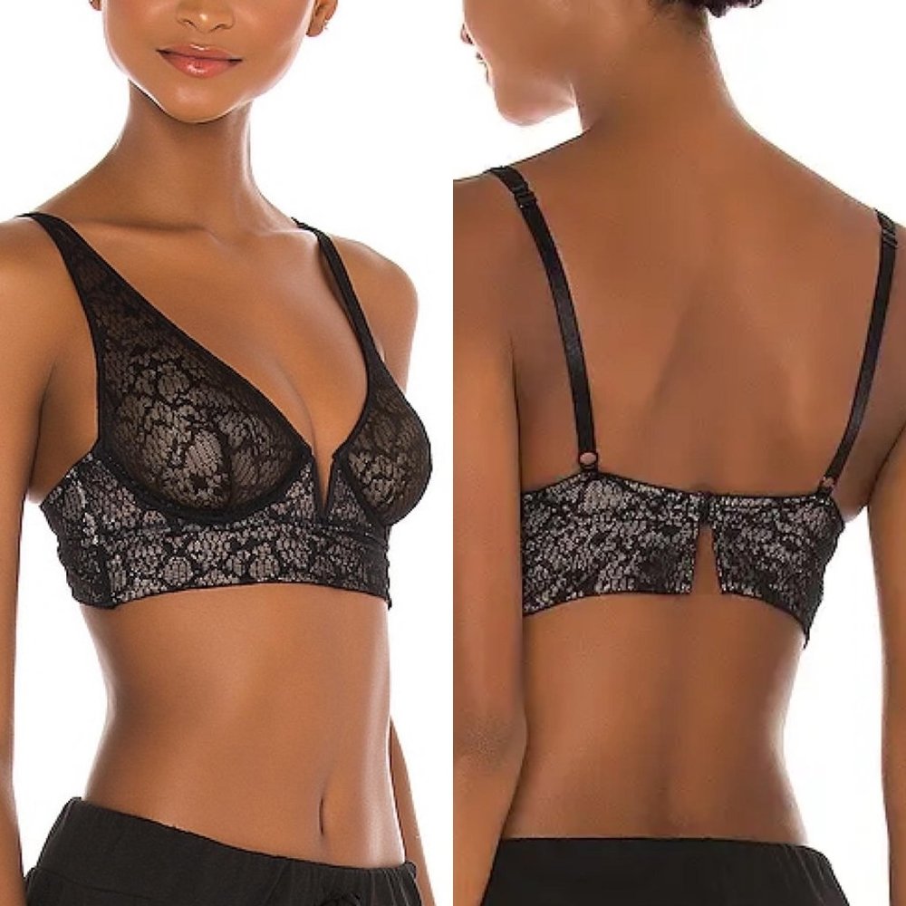 Free People Tameeka Black Underwire Bra